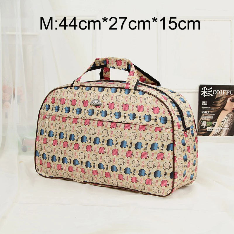 Big Capacity Women Travel Bags Men Luggage Travel Duffel Bags Nylon Waterproof Daily Travel Handbag Female Flower Print HandBag