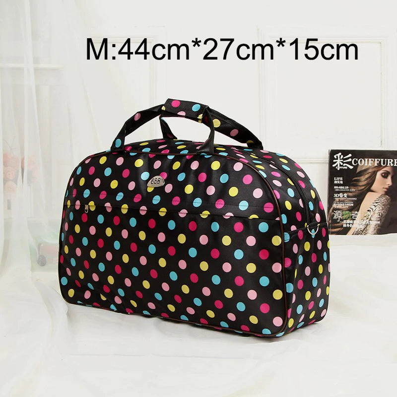 Big Capacity Women Travel Bags Men Luggage Travel Duffel Bags Nylon Waterproof Daily Travel Handbag Female Flower Print HandBag