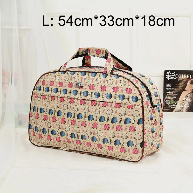 Big Capacity Women Travel Bags Men Luggage Travel Duffel Bags Nylon Waterproof Daily Travel Handbag Female Flower Print HandBag