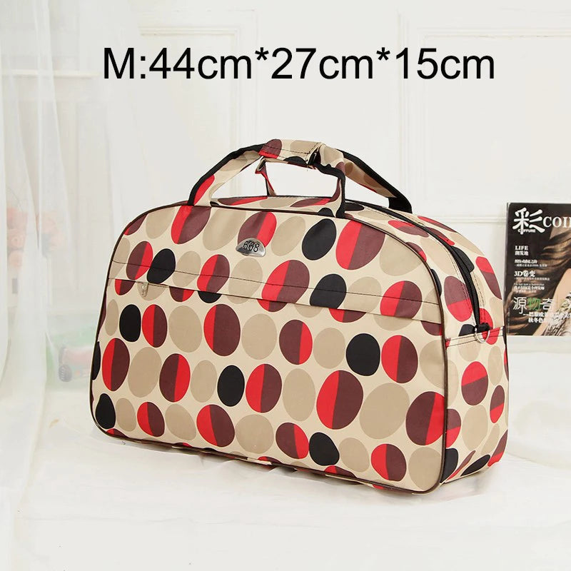 Big Capacity Women Travel Bags Men Luggage Travel Duffel Bags Nylon Waterproof Daily Travel Handbag Female Flower Print HandBag