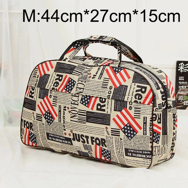 Big Capacity Women Travel Bags Men Luggage Travel Duffel Bags Nylon Waterproof Daily Travel Handbag Female Flower Print HandBag