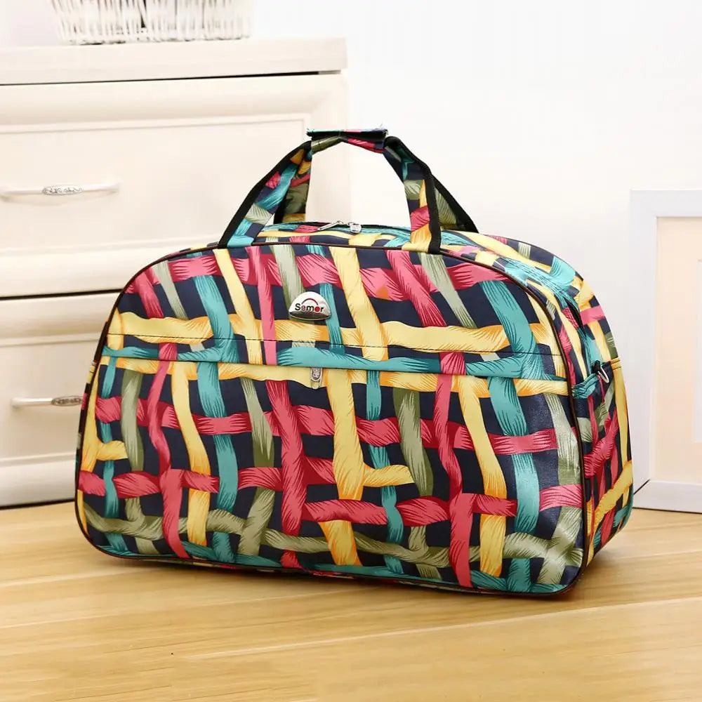Big Capacity Women Travel Bags Men Luggage Travel Duffel Bags Nylon Waterproof Daily Travel Handbag Female Flower Print HandBag
