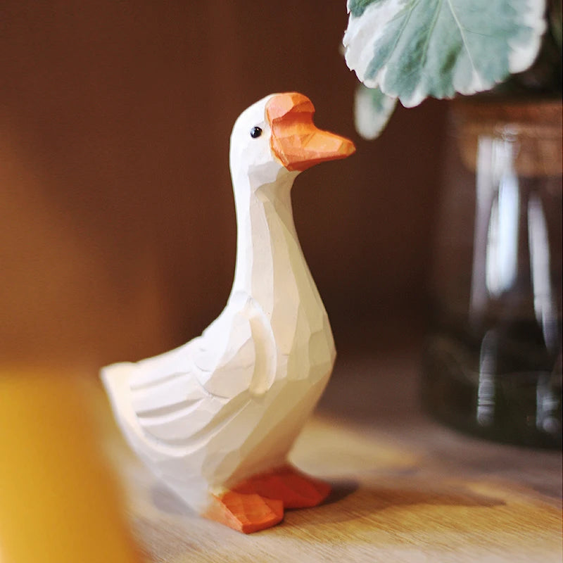Big Goose, White Goose, Pure Handmade Woodcarving Solid Wood Decoration Creative Decoration home decoration accessories