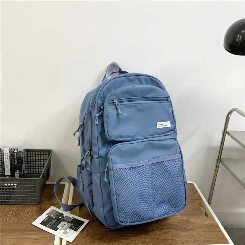 Big New Multi-pocket Women Backpack High Quality Youth Waterproof Backpacks for Teenage Girls Boys Female School Bag Rucksack