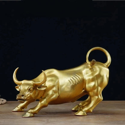 Big Wall Street Bronze Fierce Bull OX Statue