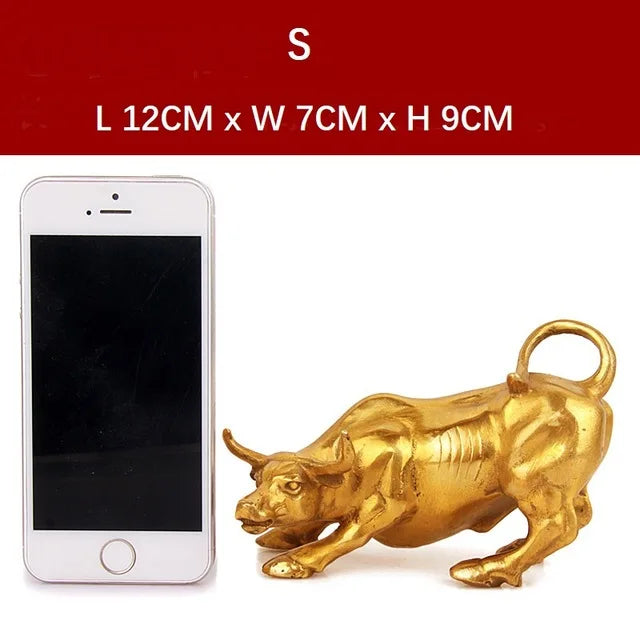 Big Wall Street Bronze Fierce Bull OX Statue