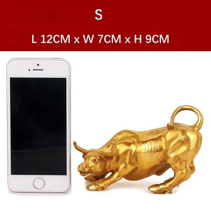 Big Wall Street Bronze Fierce Bull OX Statue