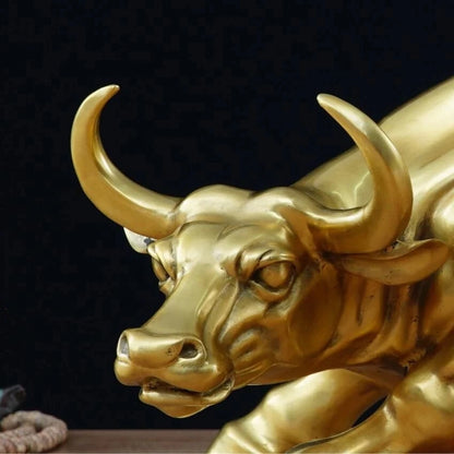 Big Wall Street Bronze Fierce Bull OX Statue