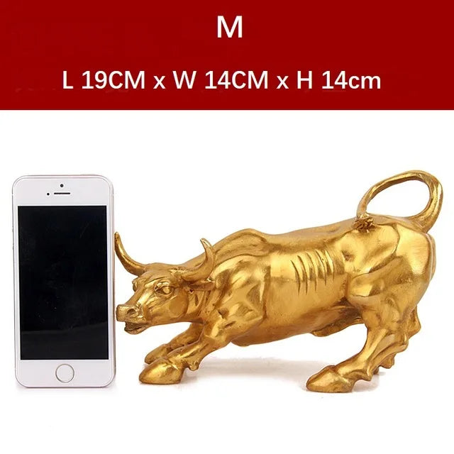 Big Wall Street Bronze Fierce Bull OX Statue