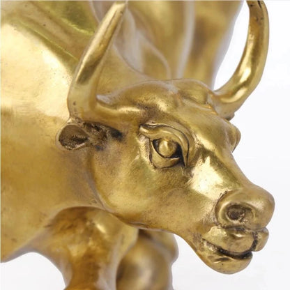 Big Wall Street Bronze Fierce Bull OX Statue