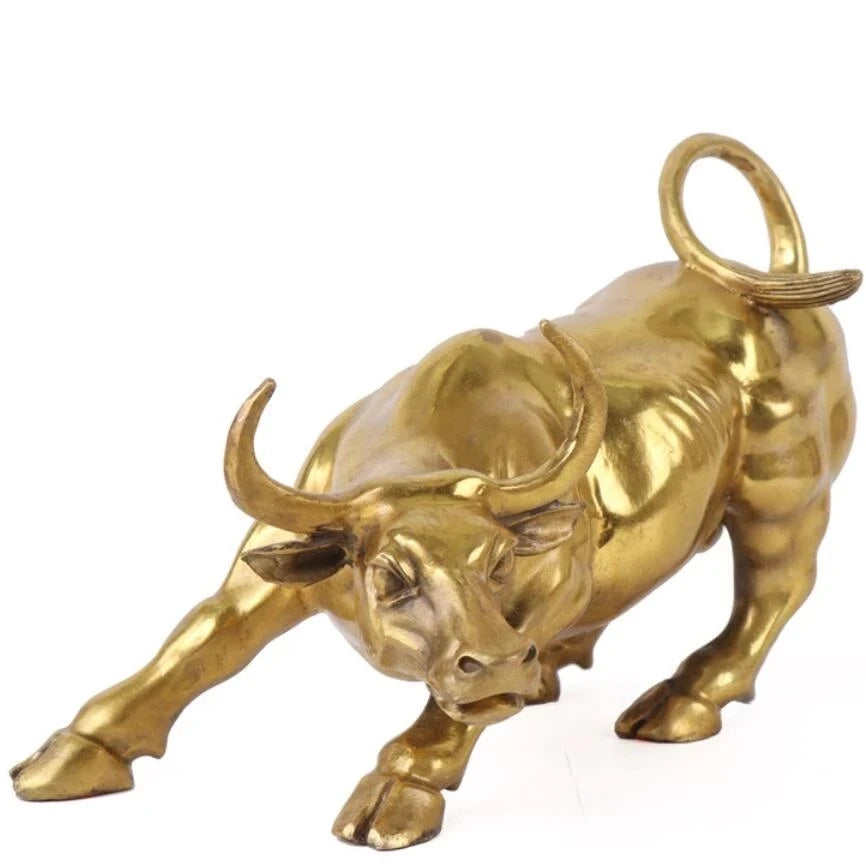 Big Wall Street Bronze Fierce Bull OX Statue