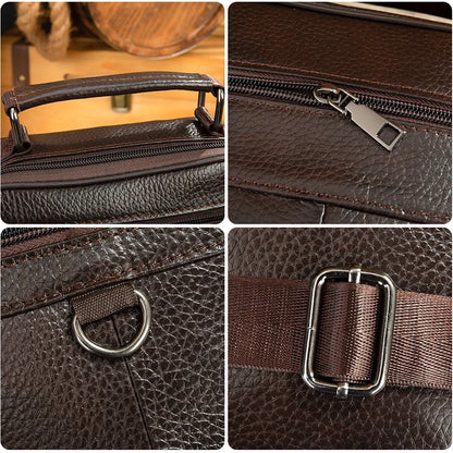Black 100% Genuine Leather Men's Shoulder Messenger Bag for Men Crossbody Bags new Small Man Designer Handbag Bolso Male