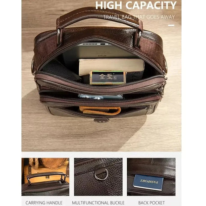 Black 100% Genuine Leather Men's Shoulder Messenger Bag for Men Crossbody Bags new Small Man Designer Handbag Bolso Male