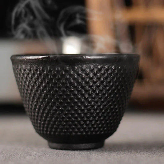 Black Cast Iron Cup Japanese Tea Cups Set Cast Iron Teapot Drinkware Tools 120ml Bowl Tea Accessorries