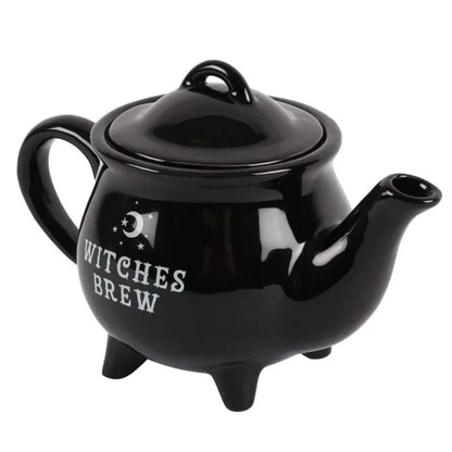 Black Ceramic Tea Pot, Witches Brew Teapot