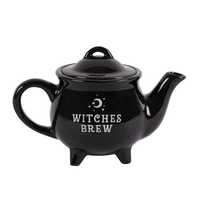 Black Ceramic Tea Pot, Witches Brew Teapot