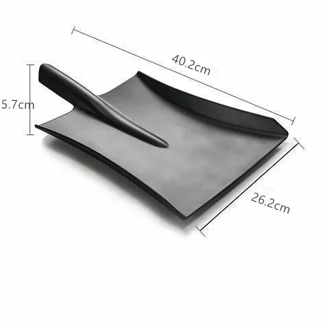 Black Creative Melamine Plate Shovel model Barbecue plates Restaurant barbecue salad dinner plates Household plastic tableware