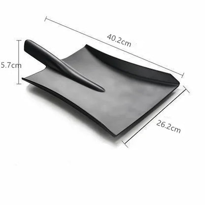 Black Creative Melamine Plate Shovel model Barbecue plates Restaurant barbecue salad dinner plates Household plastic tableware