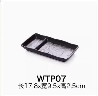 Black Creative Melamine Plate Shovel model Barbecue plates Restaurant barbecue salad dinner plates Household plastic tableware