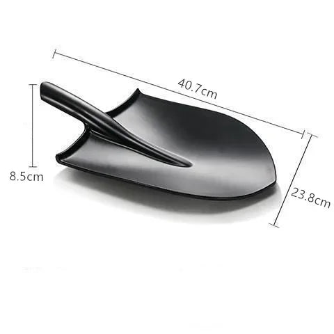 Black Creative Melamine Plate Shovel model Barbecue plates Restaurant barbecue salad dinner plates Household plastic tableware