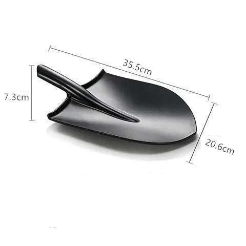 Black Creative Melamine Plate Shovel model Barbecue plates Restaurant barbecue salad dinner plates Household plastic tableware