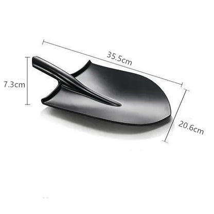 Black Creative Melamine Plate Shovel model Barbecue plates Restaurant barbecue salad dinner plates Household plastic tableware