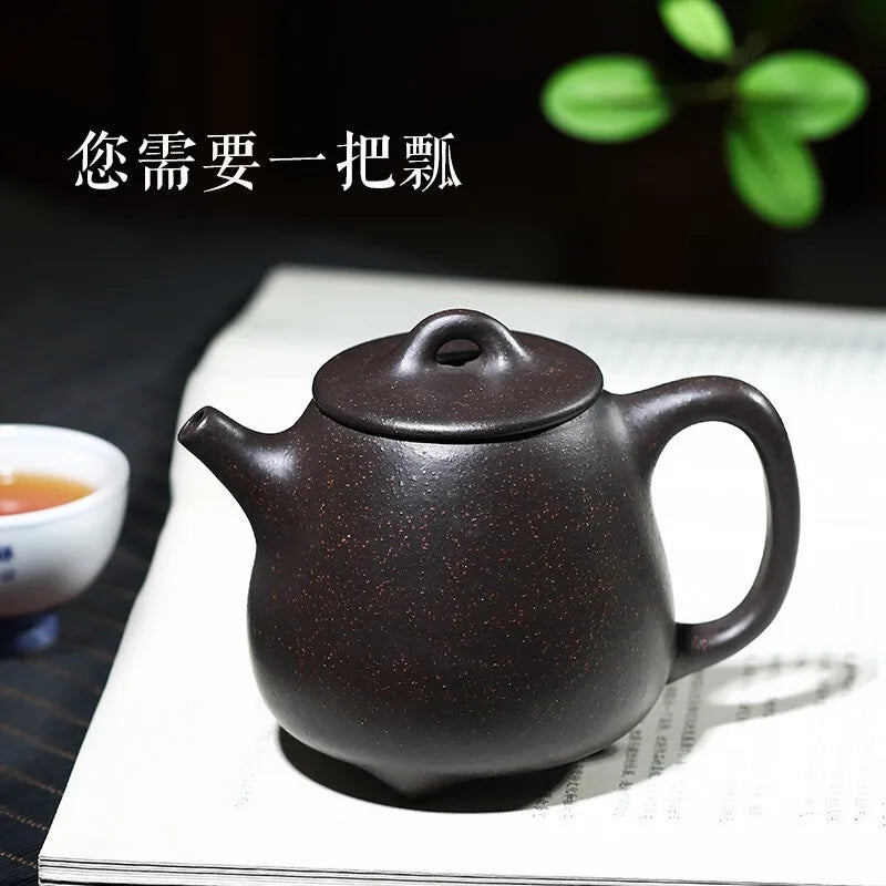 [Black Galaxy] Zanghutianxia Yixing Raw Ore Mud Material Pure Handmade Purple Clay Teapot Kung Fu Tea Set High Stone Ladle