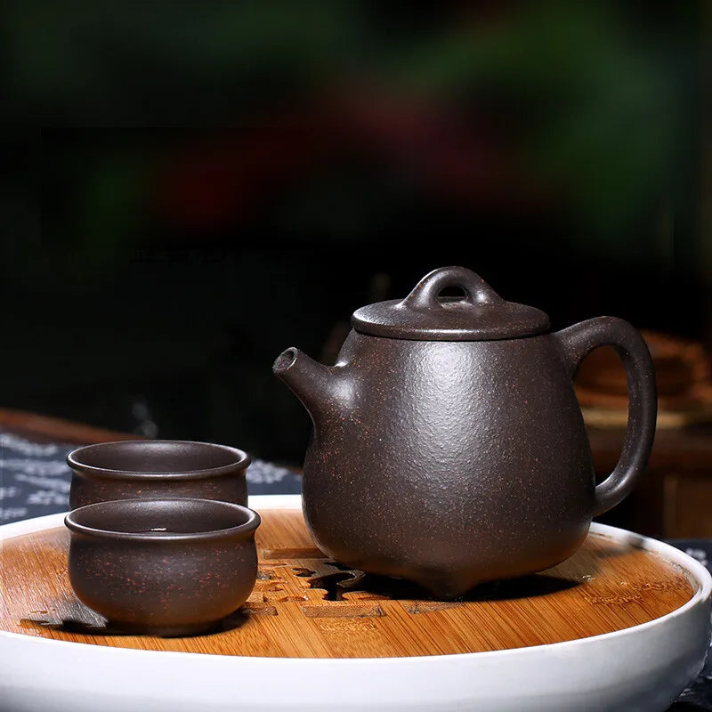 [Black Galaxy] Zanghutianxia Yixing Raw Ore Mud Material Pure Handmade Purple Clay Teapot Kung Fu Tea Set High Stone Ladle