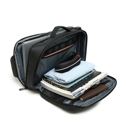 Black Man Bag USB Charging Shoulder Bags  9.7 inch ipad Tote Bags for Documents RFID Anti-theft Travel Strap Handbag