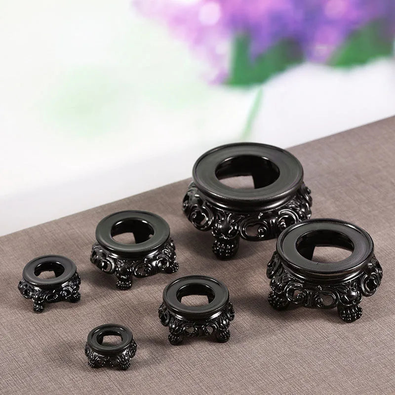 Black Resin Crystal Ball Base Sphere Pedestal European Style Home Decor Display Stand Photography Props Ornament Accessories