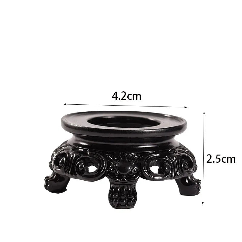 Black Resin Crystal Ball Base Sphere Pedestal European Style Home Decor Display Stand Photography Props Ornament Accessories