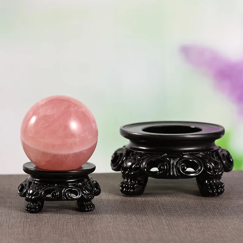 Black Resin Crystal Ball Base Sphere Pedestal European Style Home Decor Display Stand Photography Props Ornament Accessories