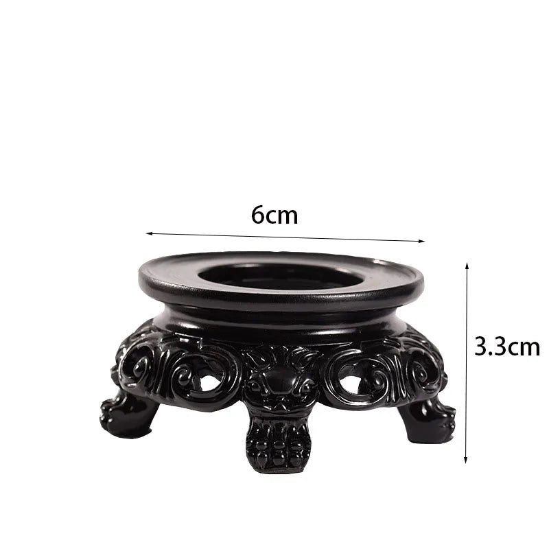Black Resin Crystal Ball Base Sphere Pedestal European Style Home Decor Display Stand Photography Props Ornament Accessories