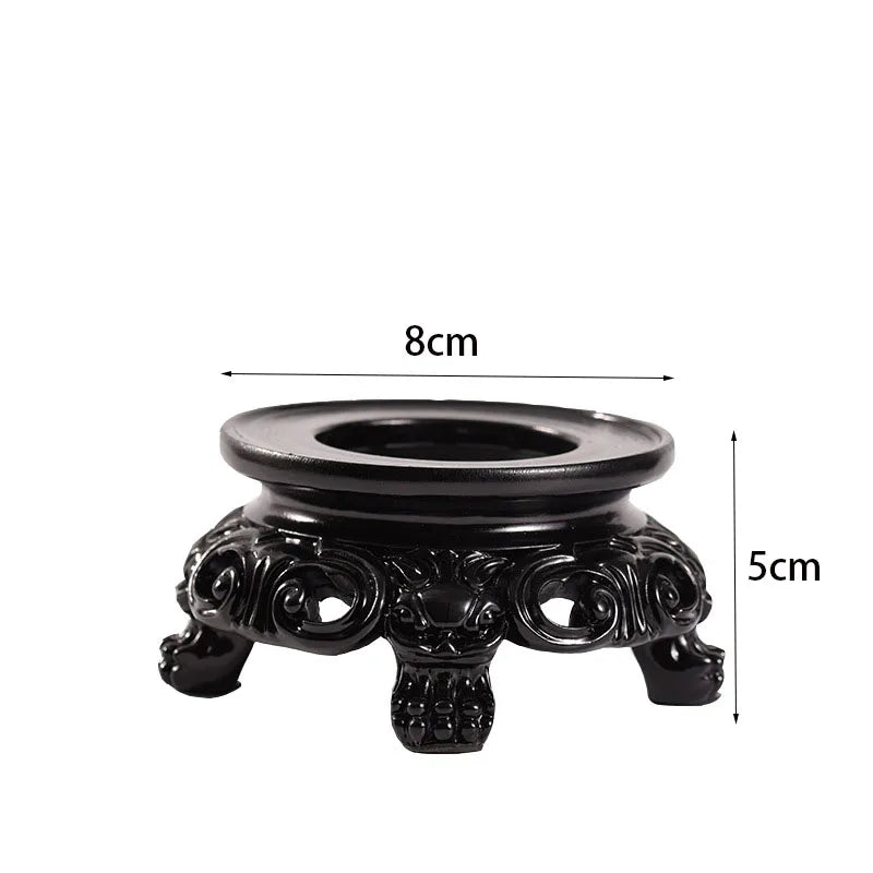 Black Resin Crystal Ball Base Sphere Pedestal European Style Home Decor Display Stand Photography Props Ornament Accessories