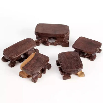 Black Sandalwood Root Carving Base Bracket, Solid Wood Bracket, Bottom Bracket, Red Wood Handicraft Stone, strange Stone