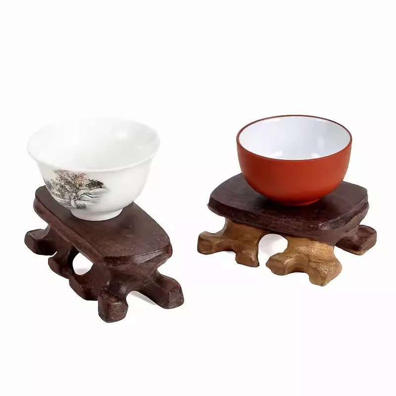 Black Sandalwood Root Carving Base Bracket, Solid Wood Bracket, Bottom Bracket, Red Wood Handicraft Stone, strange Stone