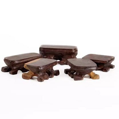 Black Sandalwood Root Carving Base Bracket, Solid Wood Bracket, Bottom Bracket, Red Wood Handicraft Stone, strange Stone