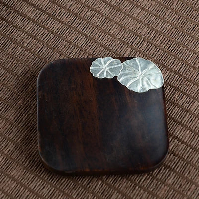 Black Sandalwood Solid Wood Tea Mat Circular Square Tea Bowl Coaster Chinese Six Gentlemen Kungfu Tea Set Accessories