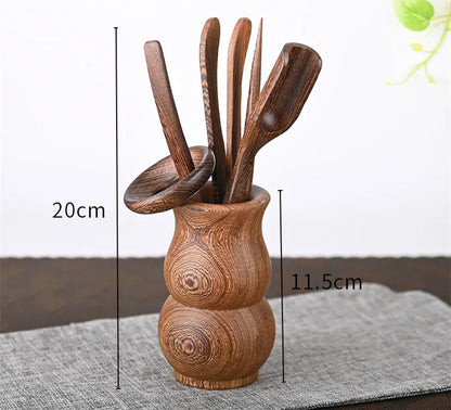 Black Sandalwood Tea Ceremony Chicken Wings, 6 Gentlemen Kungfu Tea Set Accessories, Tea Making Tools, Tea Clip Spoon