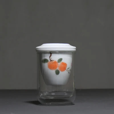 Black Tea Teaware Glass Ceramic Filter Double Ear Hand-painted Teapot Modern Home Kung Fu Tea Maker Teaware Set