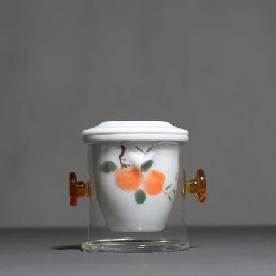 Black Tea Teaware Glass Ceramic Filter Double Ear Hand-painted Teapot Modern Home Kung Fu Tea Maker Teaware Set