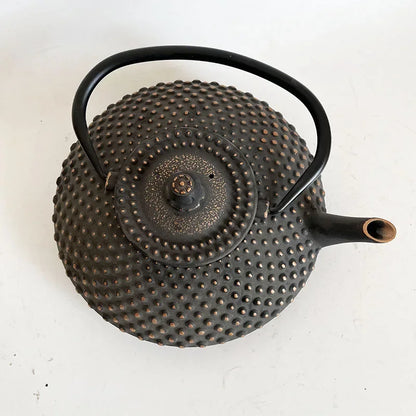 Black and Gold Cast Iron Teapot With Strainer Tetera Tetsubin Tea Kettle Tea Maker For Boiling Water Decoration Ornament