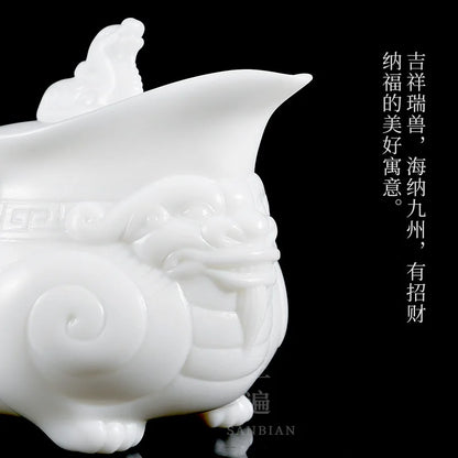 Blanc De Chine Teapot Kung Fu Tea Set Teapot Pot Household Ceramic Single Pot Large Tea Pot