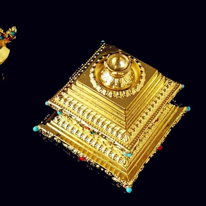 Blessing 12cm exquisite sheet metal does not fade Tantric repair method Zengfu hard alloy Bodhi tower stupa free ship