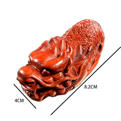 Blood sandalwood Wood Sculpture Real Wood Wood Statue Collection Traditional Chinese Animal Sculpture myth dragon