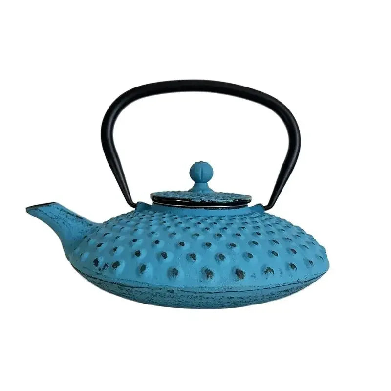 Blue 450ml Small Cast Iron Teapot With Strainer Tetera Tetsubin Tea Kettle Tea Maker For Boiling Water Decoration Ornament