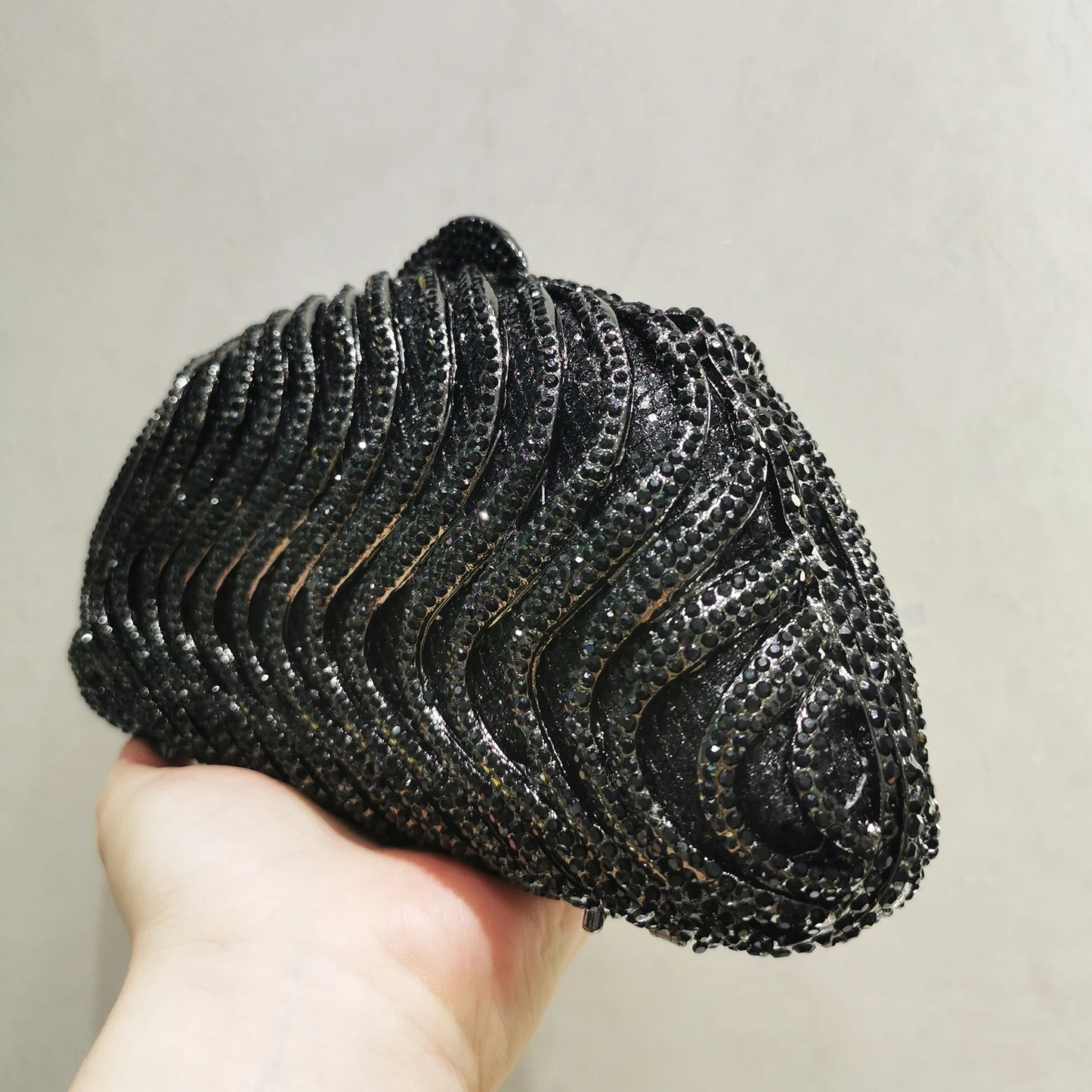 Blue Black Woman Hollow Crystal Party Evening Bag Formal Dinner Gala Stone Female Handbag Wedding Bridal Diamond Elegant Purse