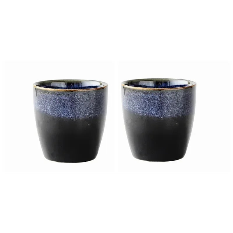 Blue Cat Eye Design Teapot Chinese Traditional Ceramic Tea Cup Afternoon Tea Drinkware Set Home Decor Teaware