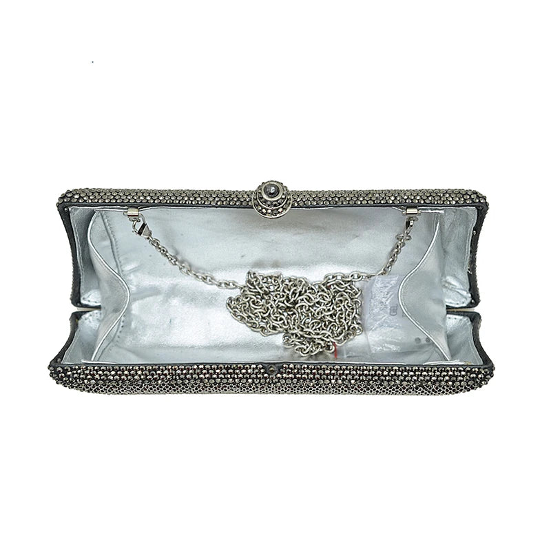 Blue Color Crystal Women Clutches Bag Fashion Party Clutch Purse Evening Bags Women Prom Handbags Ladies Chain Shoulder Bags