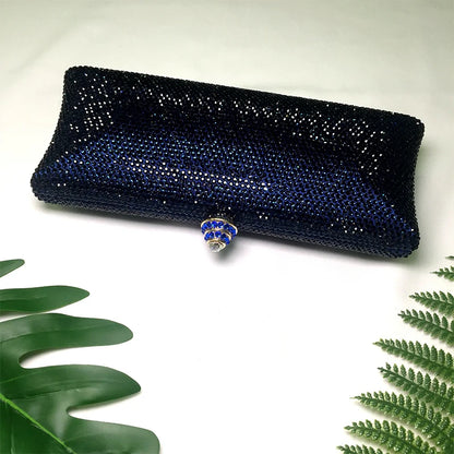 Blue Color Crystal Women Clutches Bag Fashion Party Clutch Purse Evening Bags Women Prom Handbags Ladies Chain Shoulder Bags